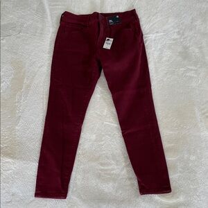 NEW 🛍️ 2 Short EXPRESS burgundy wine red skinny tight pant jean